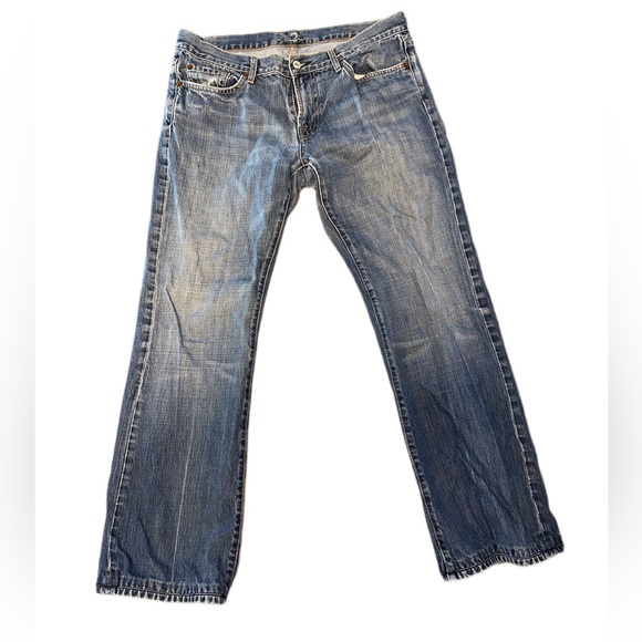 7 For All Mankind Mens Brett Bootcut in Lagoon Jeans - Picture 1 of 3